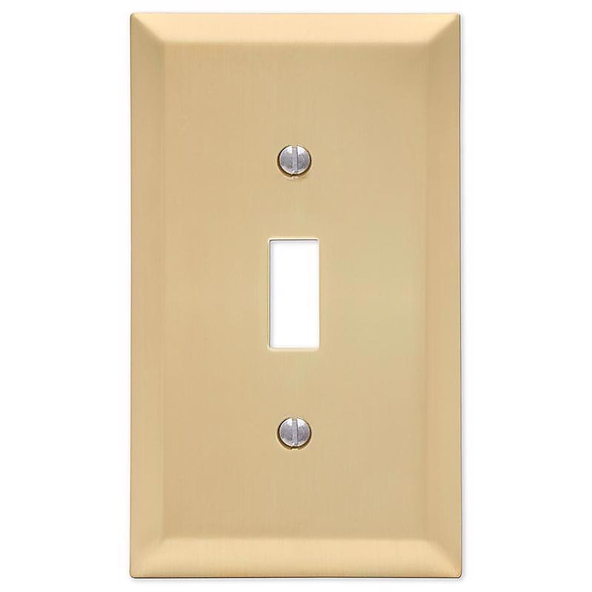 Amerelle 163TSB Century Satin Brass Brass 1 gang Stamped Steel Toggle Wall Plate 1/Pack