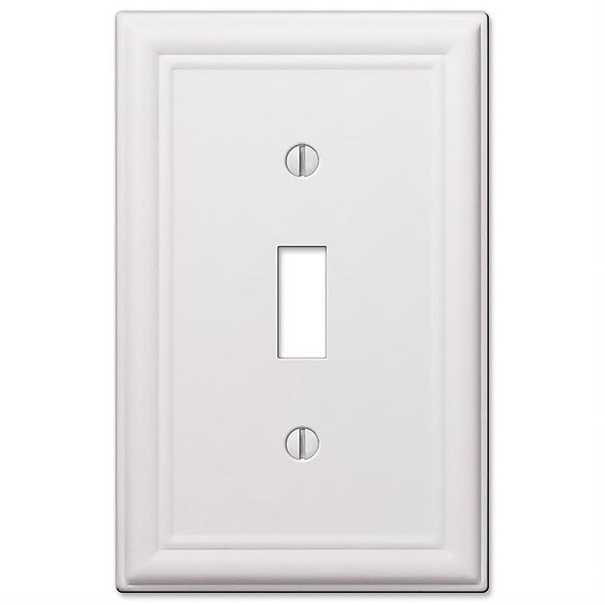 Amerelle 149TW Chelsea White 1 gang Stamped Steel Toggle Wall Plate 1/Pack