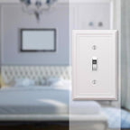 Amerelle 149TW Chelsea White 1 gang Stamped Steel Toggle Wall Plate 1/Pack