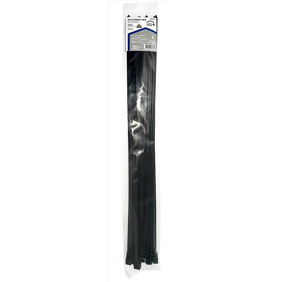 Home Plus EHD-610-24-BK 24 in. L Black Cable Tie 10/Pack
