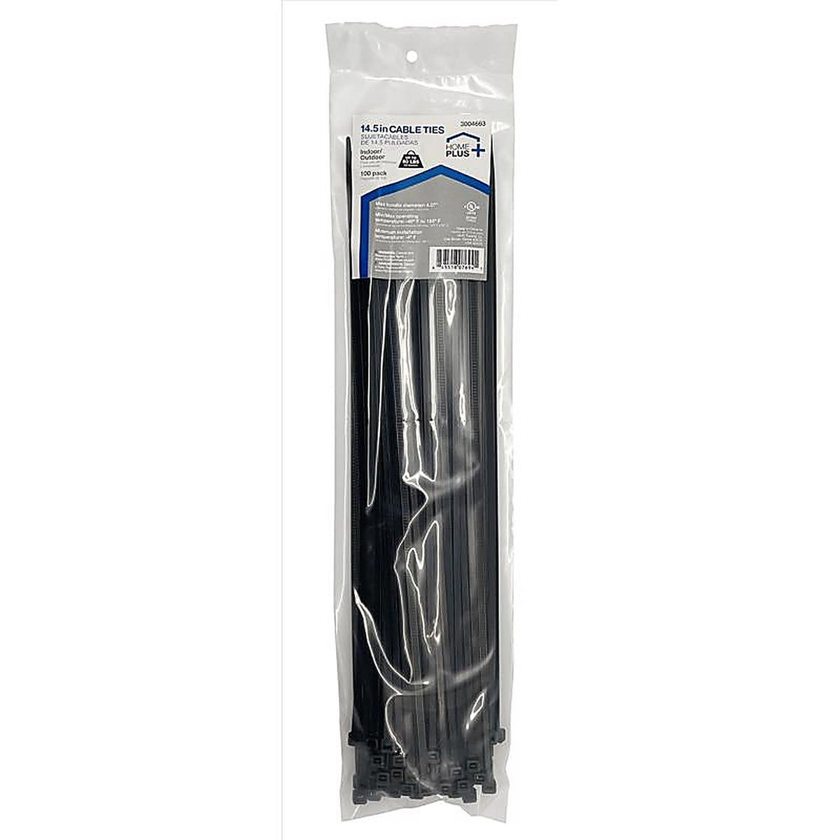 Home Plus LH-S-370-15-BK 14.5 in. L Black Cable Tie 100/Pack