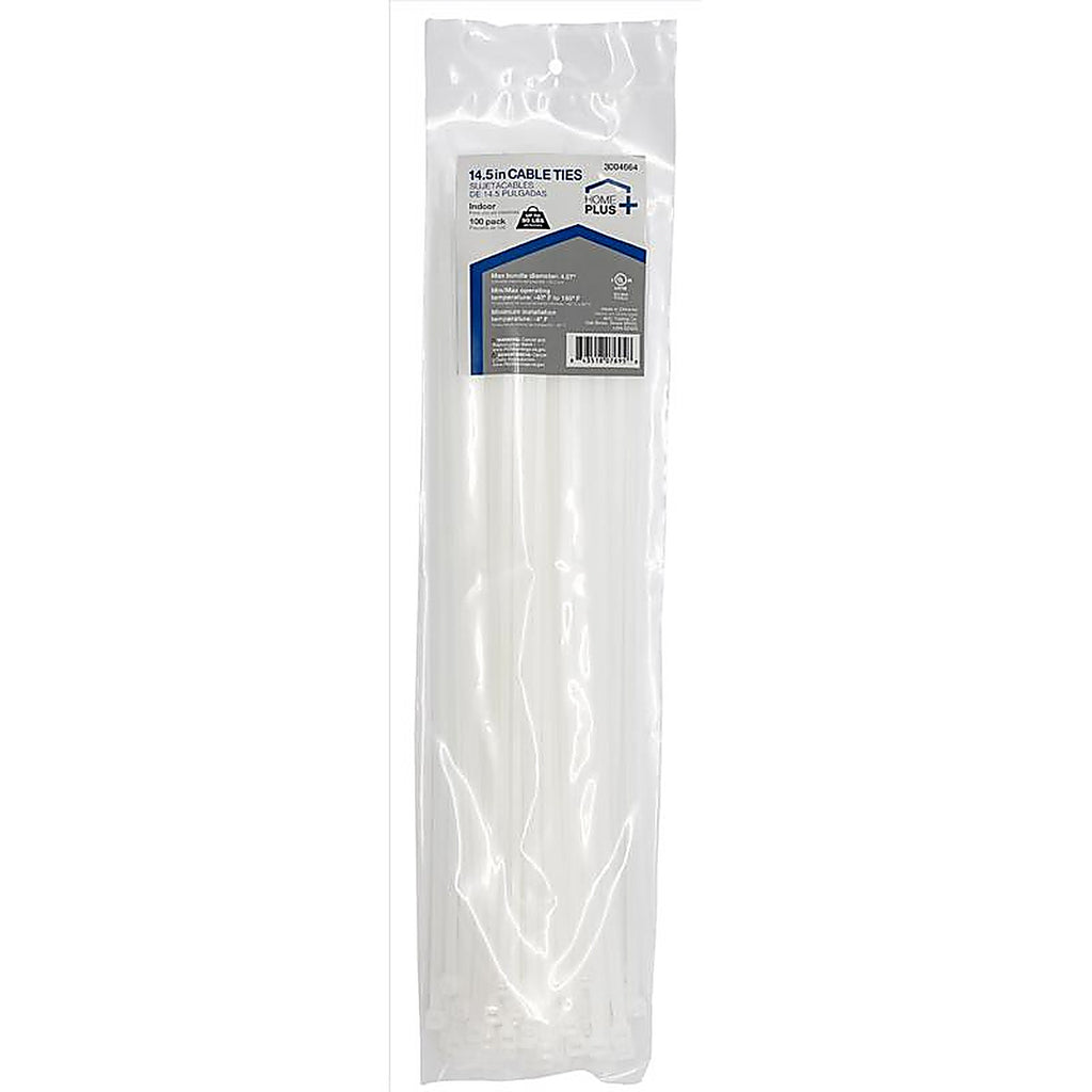 Home Plus LH-S-370-15-N 14.5 in. L White Cable Tie 100/Pack