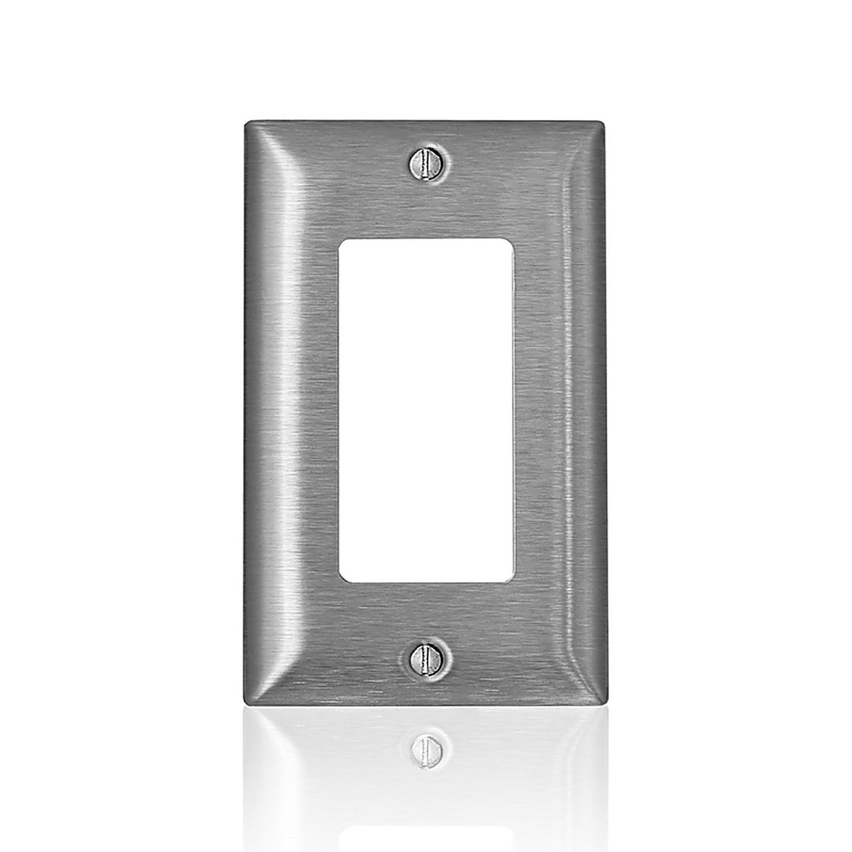 Leviton 0SL26-000 C-Series Stainless Steel 1 gang Metal Decora/GFCI Wall Plate 1/Pack
