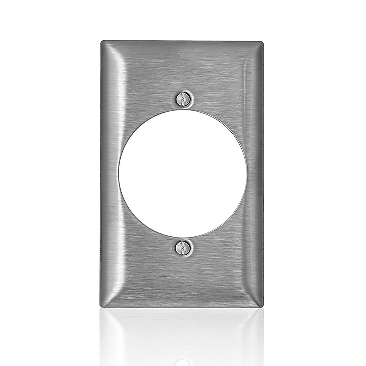 Leviton SL723-000 C-Series Stainless Steel 1 gang Metal Receptacle Wall Plate 1/Pack