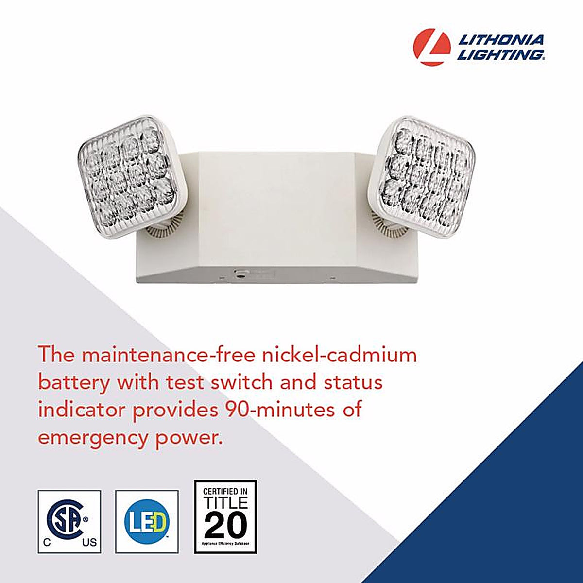 Lithonia Lighting 263X65 Switch Hardwired LED Off White Emergency Light