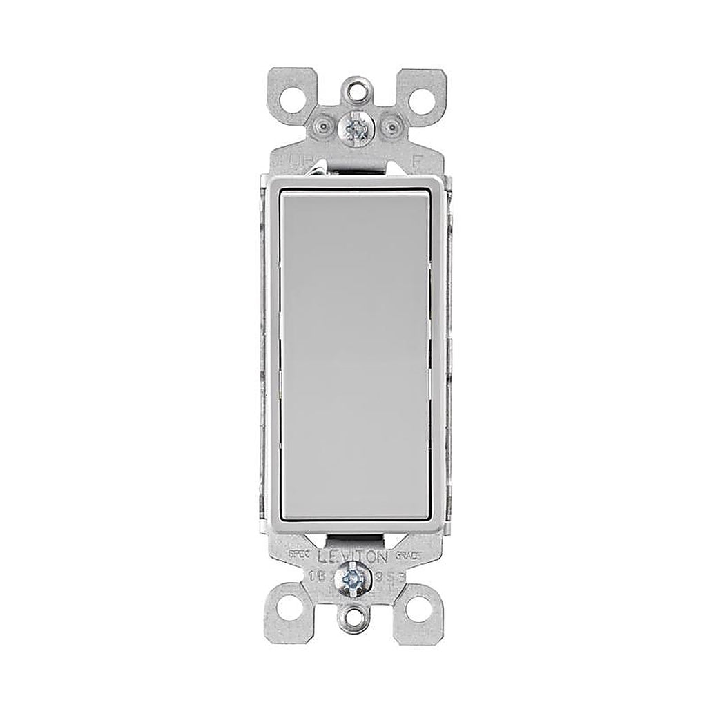 Leviton 05601-2GS Decora 15 amps Single Pole Rocker Switch Light Gray 1/Pack