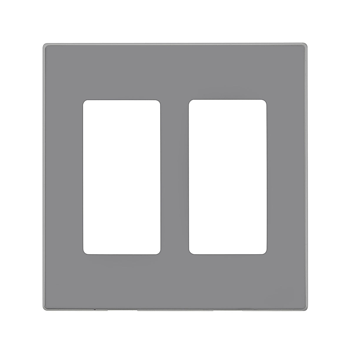 Leviton R79-80309-0LG Decora Light Gray 2 gang Polycarbonate Screwless Wall Plate 1/Pack