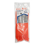 Home Plus LH-S-200-8-OE 8 in. L Orange Cable Tie 100/Pack