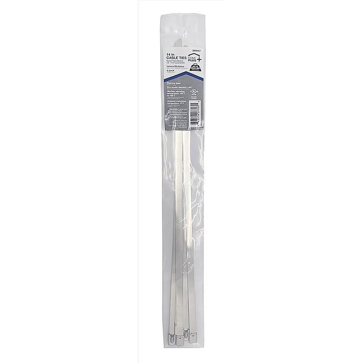 Home Plus LH-SS-H-360-14 14 in. L Silver Ball Lock Cable Tie 5/Pack