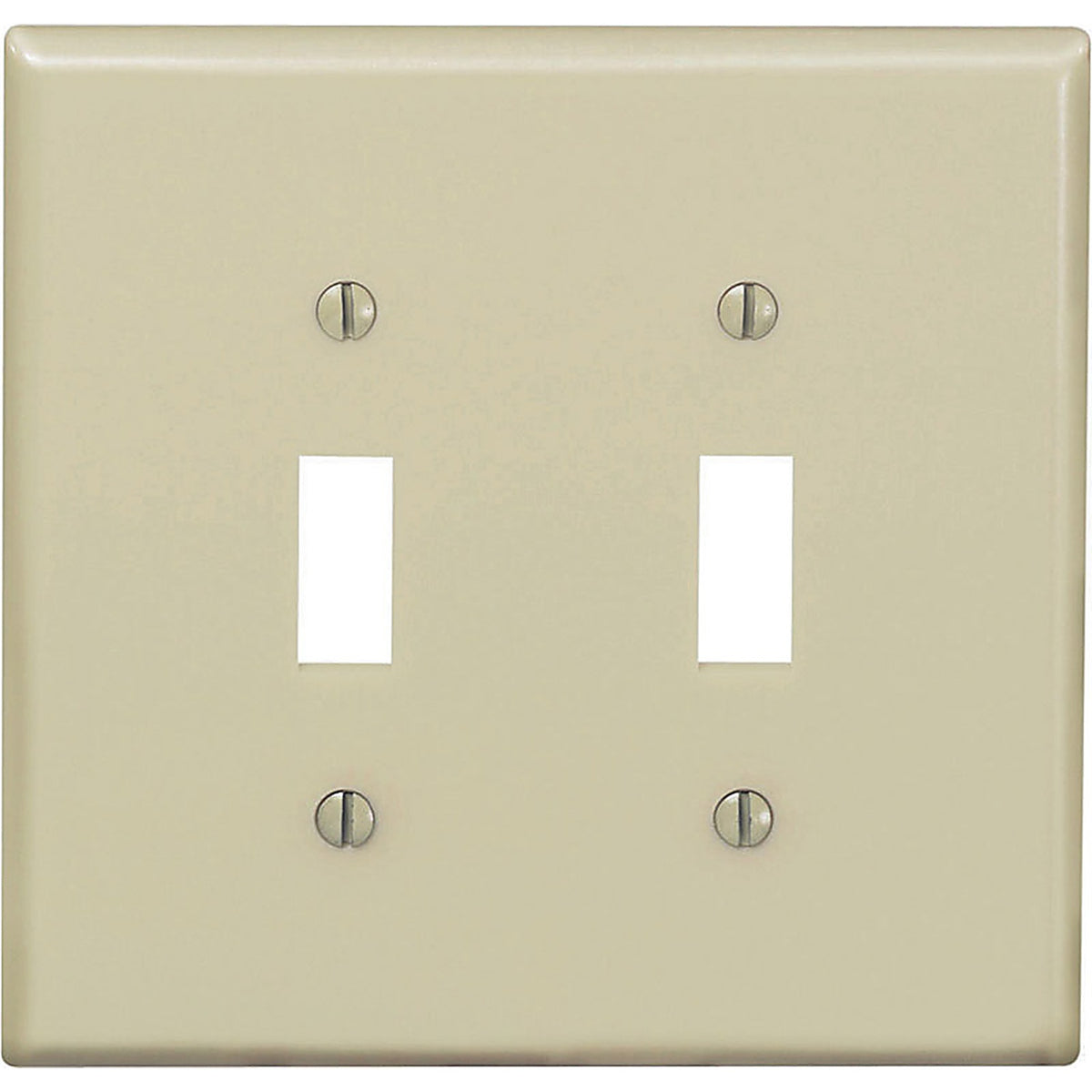 Leviton 00PJ2-00I Ivory 2 gang Nylon Toggle Wall Plate 1/Pack