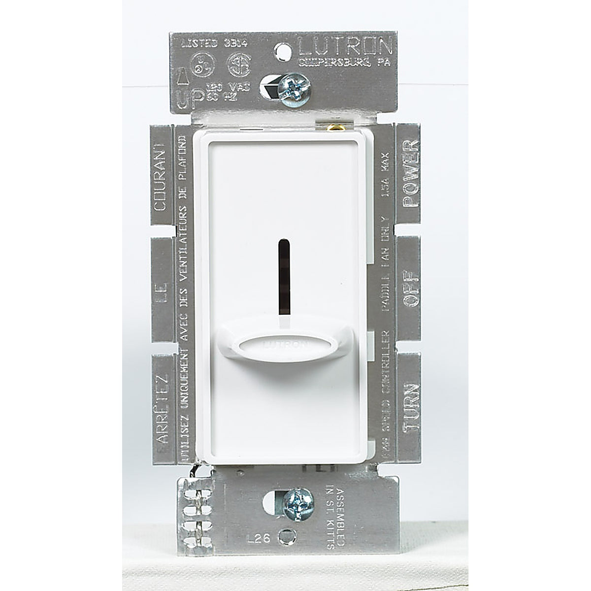 Lutron SFSQ-FH-WH Skylark Slide Fan Control White 1/Pack