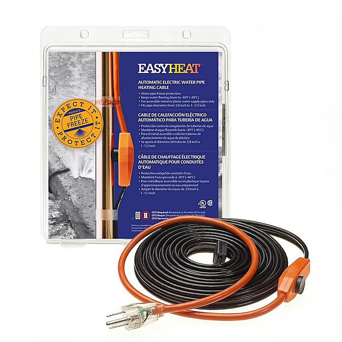 Easy Heat AHB-140 AHB 40 ft. L Heating Cable For Water Pipe