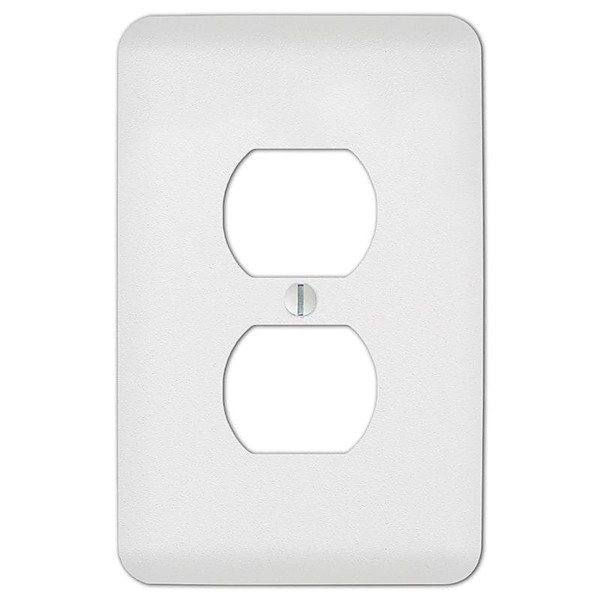 Amerelle 635DW Perry Textured White 1 gang Stamped Steel Duplex Outlet Wall Plate 1/Pack