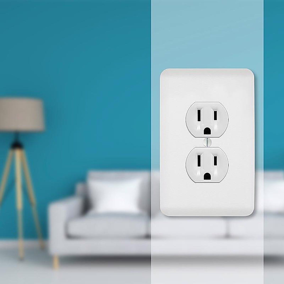 Amerelle 635DW Perry Textured White 1 gang Stamped Steel Duplex Outlet Wall Plate 1/Pack