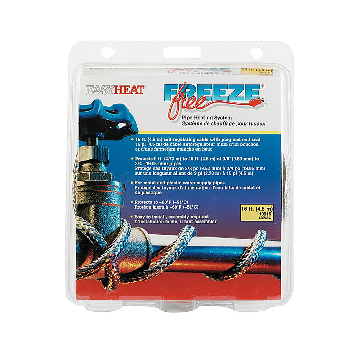 Freeze Free 10815 Easy Heat 15 ft. L Self Regulating Heating Cable For Water Pipe