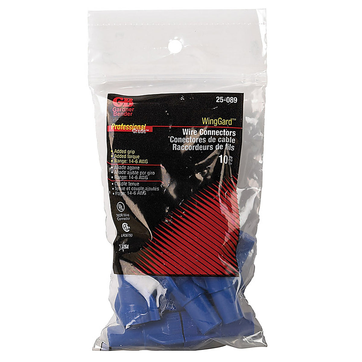 Gardner Bender 25-089 WingGard 14-6 Ga. Copper Wire Wire Connector Blue 10/Pack