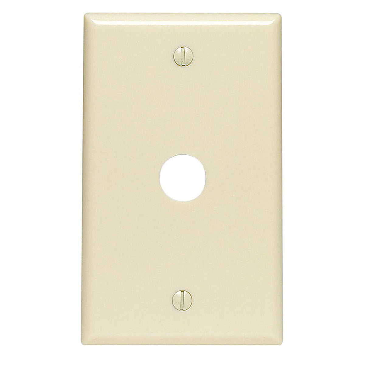 Leviton 86017-000 Ivory 1 gang Thermoset Plastic Cable/Telco Wall Plate 1/Pack