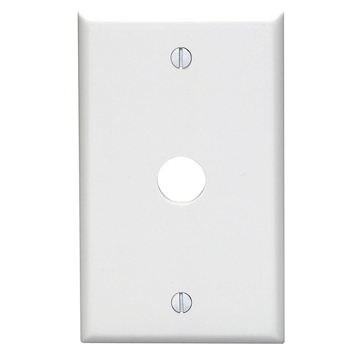 Leviton 88017-000 White 1 gang Thermoset Plastic Cable/Telco Wall Plate 1/Pack