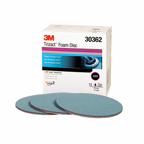 3M 30362 Trizact Hookit Foam Disc, 3 inch, 5000 grit