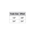 Sigma Electric 49706 1/2 in. Dia. Die-Cast Zinc Offset Compression Connector For EMT 1/Pack