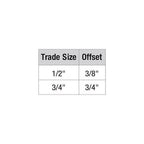 Sigma Electric 49707 3/4 in. Dia. Die-Cast Zinc Offset Compression Connector For EMT 1/Pack