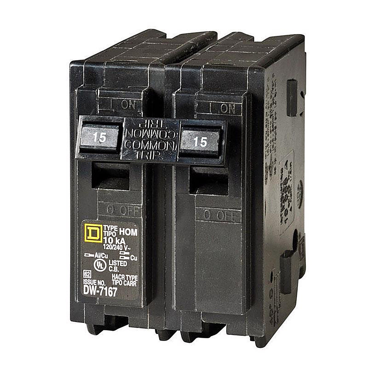 Square D HOM215CP HomeLine 15 amps Surge 2-Pole Circuit Breaker