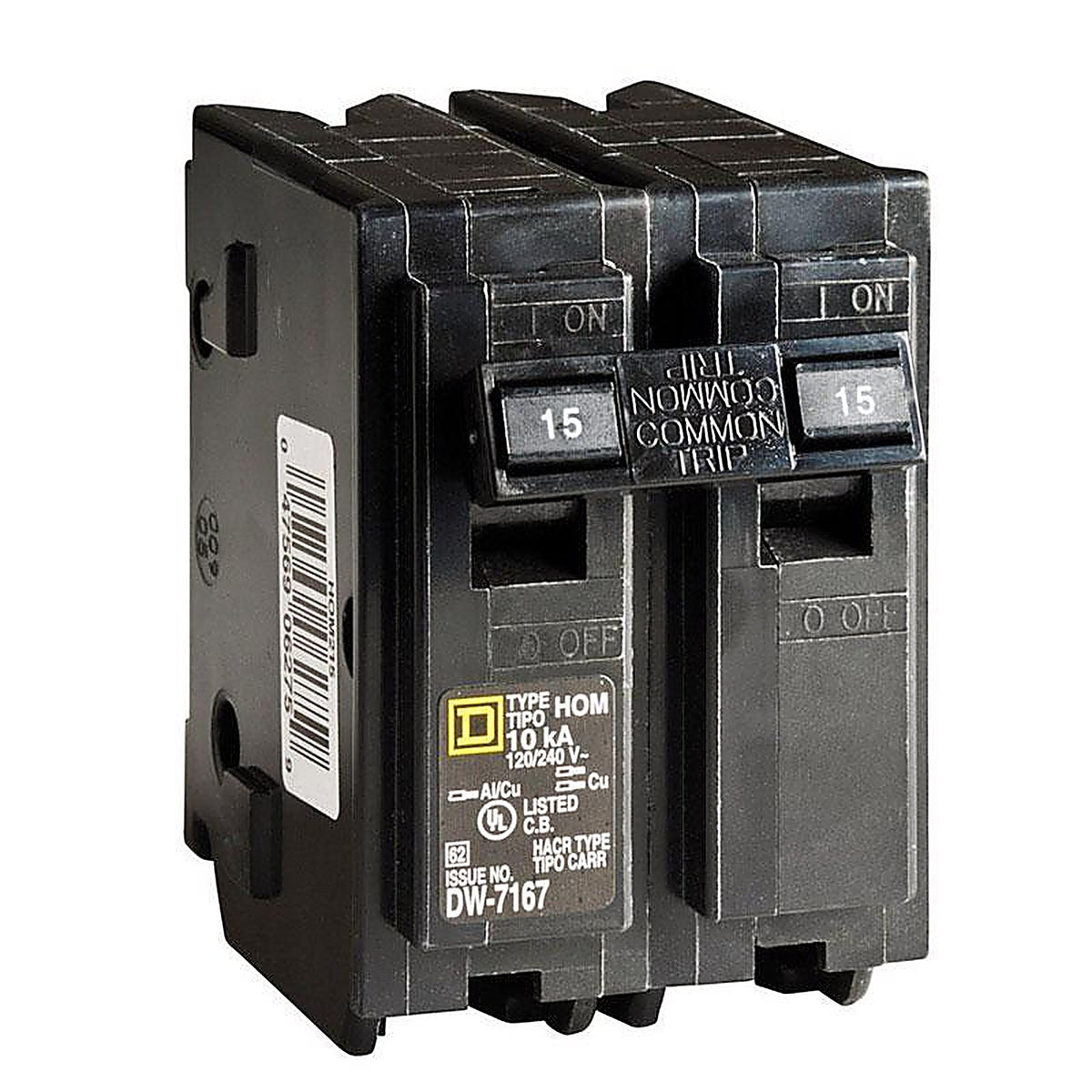 Square D HOM215CP HomeLine 15 amps Surge 2-Pole Circuit Breaker