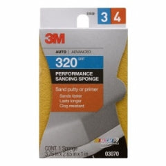 3M 03070 Performance Sanding Sponge, 320 Grit