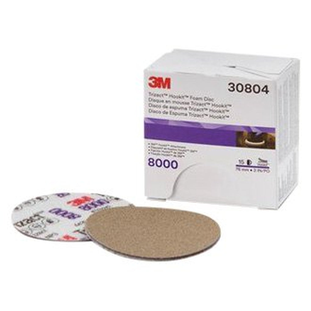 3M 30804 Trizact Hookit Foam Disc, 3inch, P8000 Grit 60455103246