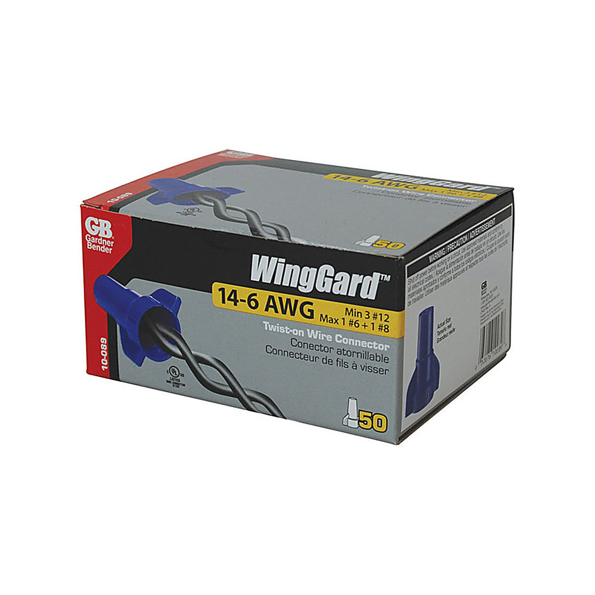 Gardner Bender 10-089 WingGard 14-6 Ga. Copper Wire Wire Connector Blue 50/Pack