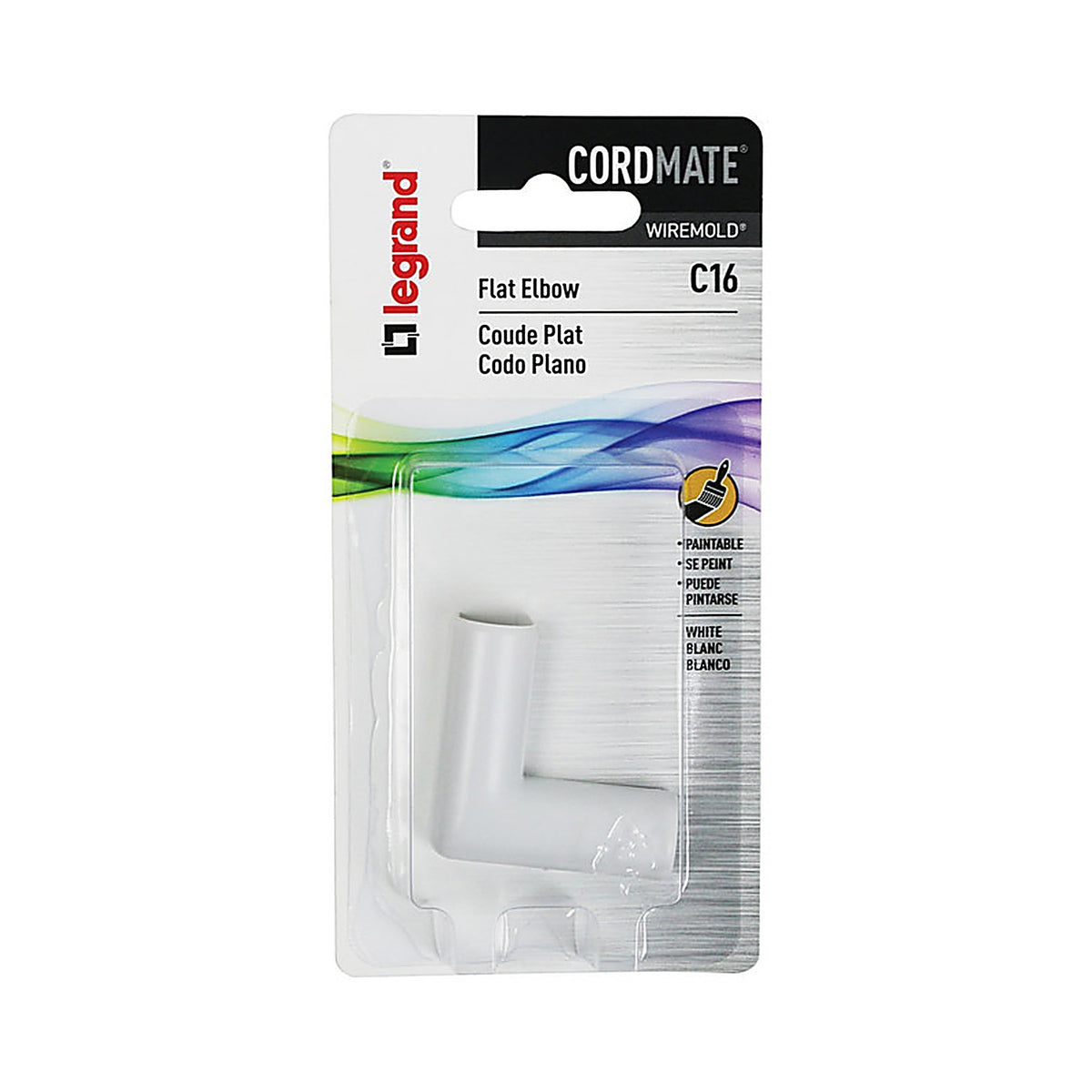 Cordmate C16 Flat Elbow 1/Pack