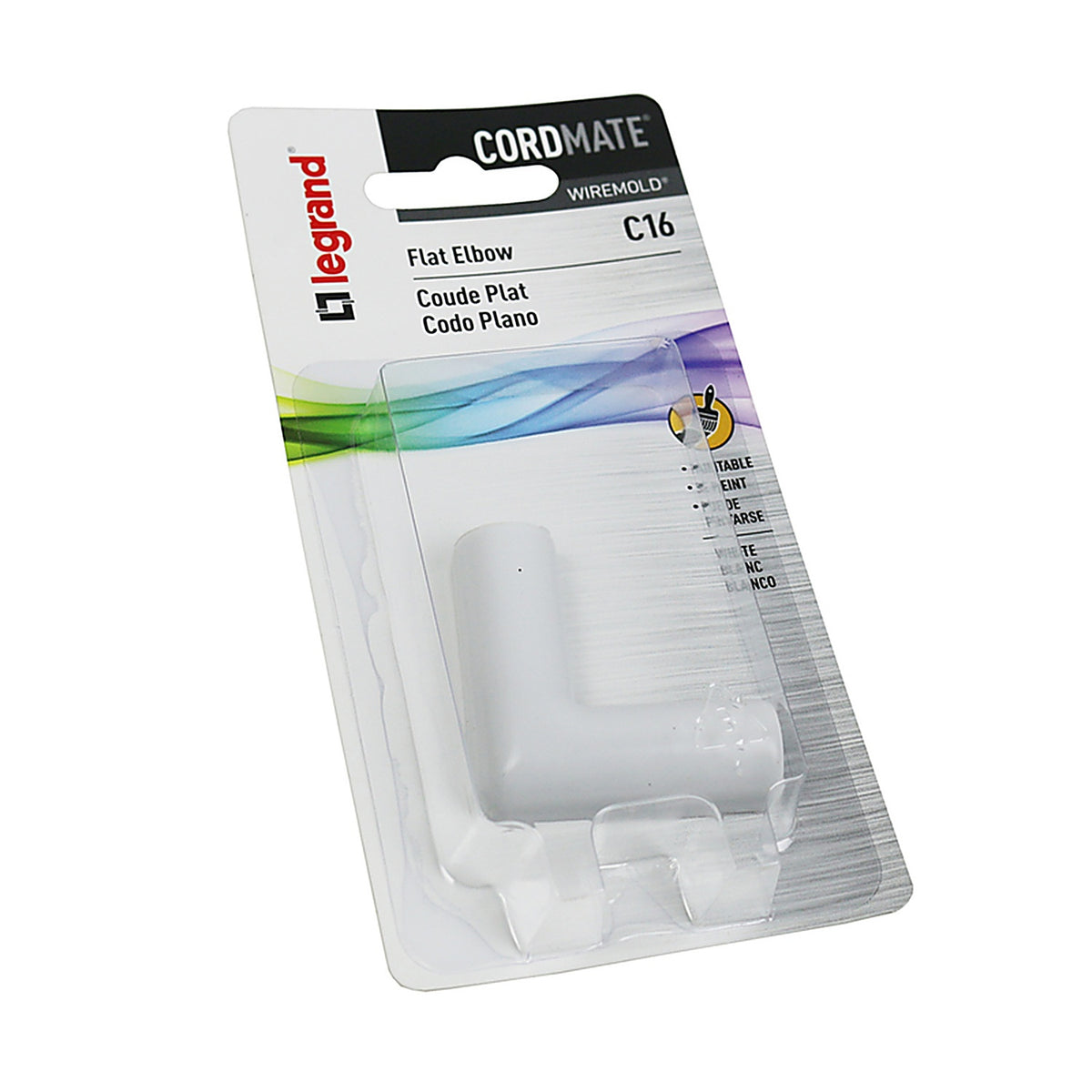Cordmate C16 Flat Elbow 1/Pack