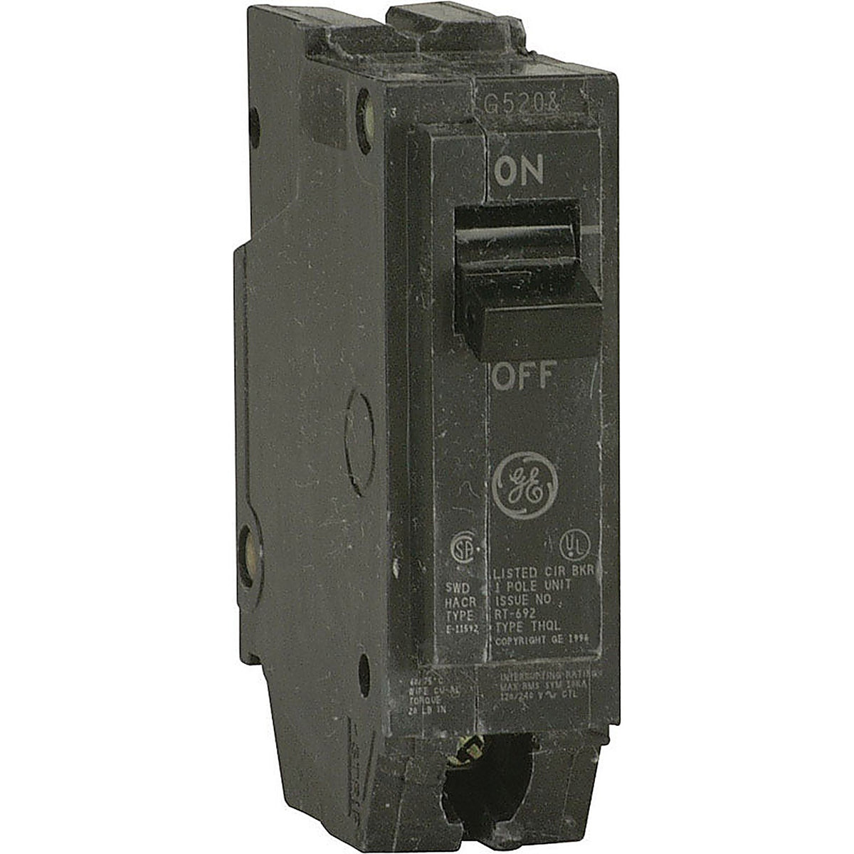 GE THQL1115 Q-Line 15 amps Standard Single Pole Circuit Breaker