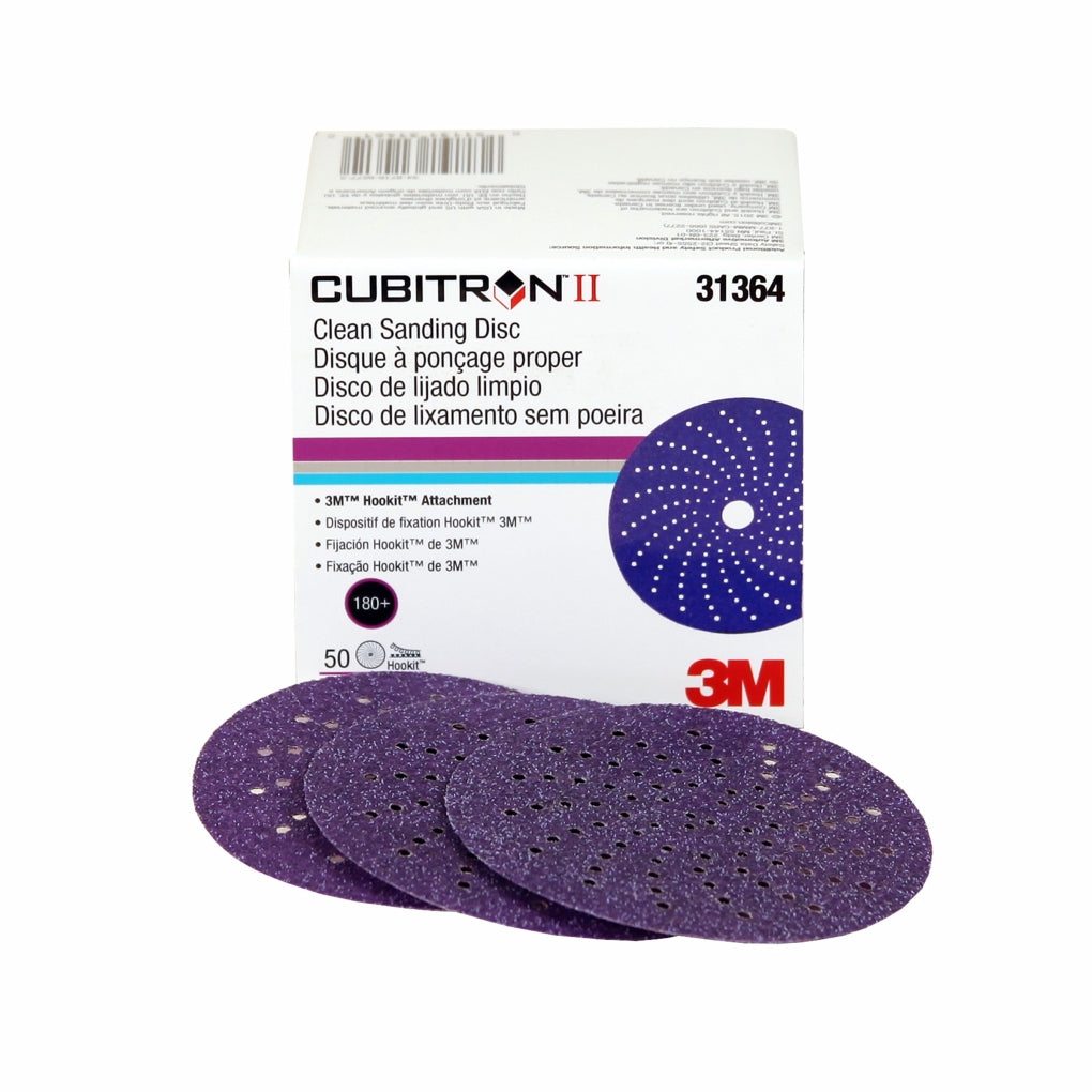 3M 31364 Cubitron II Clean Sanding Hookit Abrasive Disc, 3 in, 180+