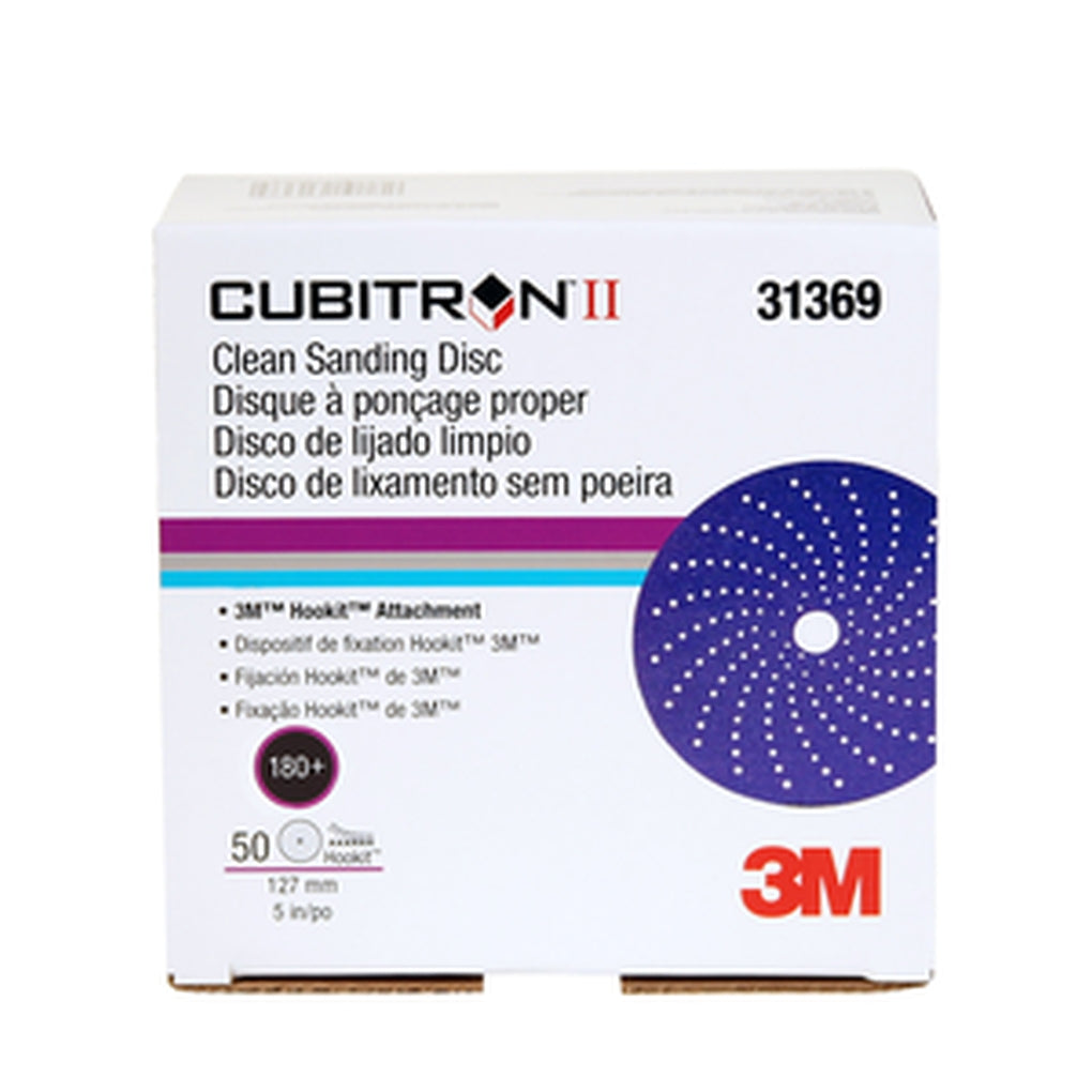 3M 31369 Cubitron II Hookit Clean Sanding Abrasive Disc, 5 in, 180+ grade 60455101398