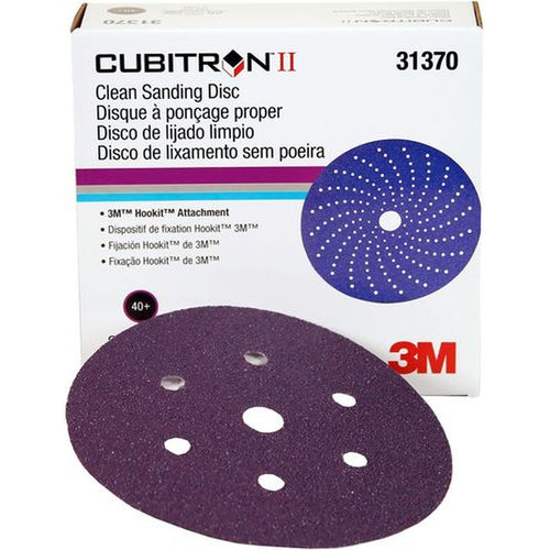 3M 31370 Cubitron II Hookit Clean Sanding Abrasive Disc 737U, 31370, 6 in, 40+, 25 discs per box 60455083463