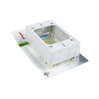 Legrand NMW3 Wiremold 4-3/4 in. Rectangle PVC 2 gang Outlet Box White