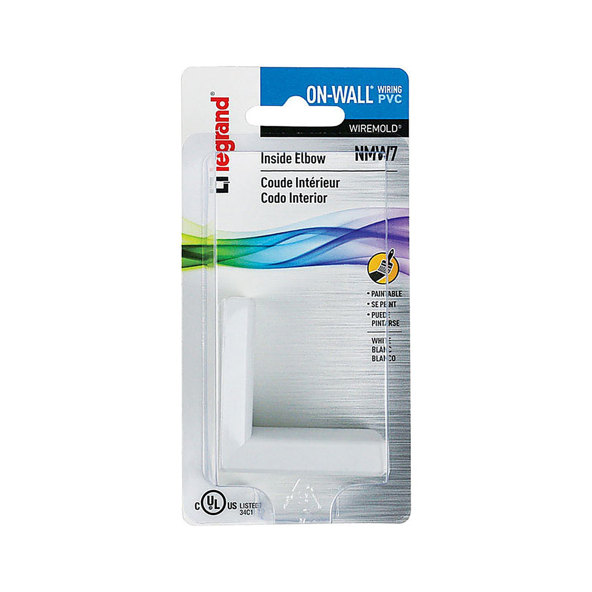Legrand NMW7 Wiremold On-Wall Inside Elbow 1/Pack