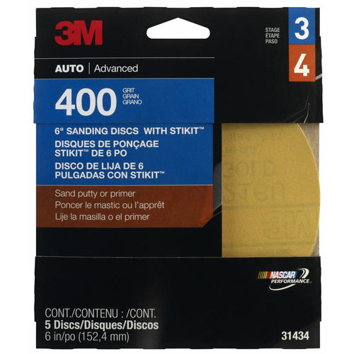 3M 31434 Sanding Disc, 31434, 6 in, 400 grit