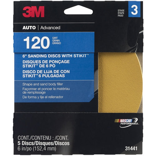 3M 31441 Sanding Disc, 31441, 6 in, P120C