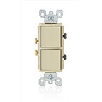 Leviton 05634-0IS 15 amps Single Pole Combination AC Quiet Switch Ivory 1/Pack