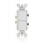 Leviton 05634-0WS 15 amps Single Pole Combination AC Quiet Switch White 1/Pack