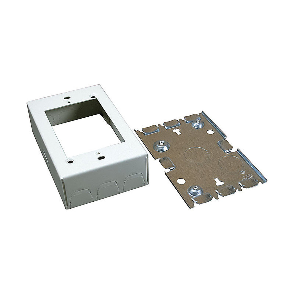 Legrand B-3 Wiremold 1.5 in. Rectangle Metal 1 gang Outlet Box Ivory