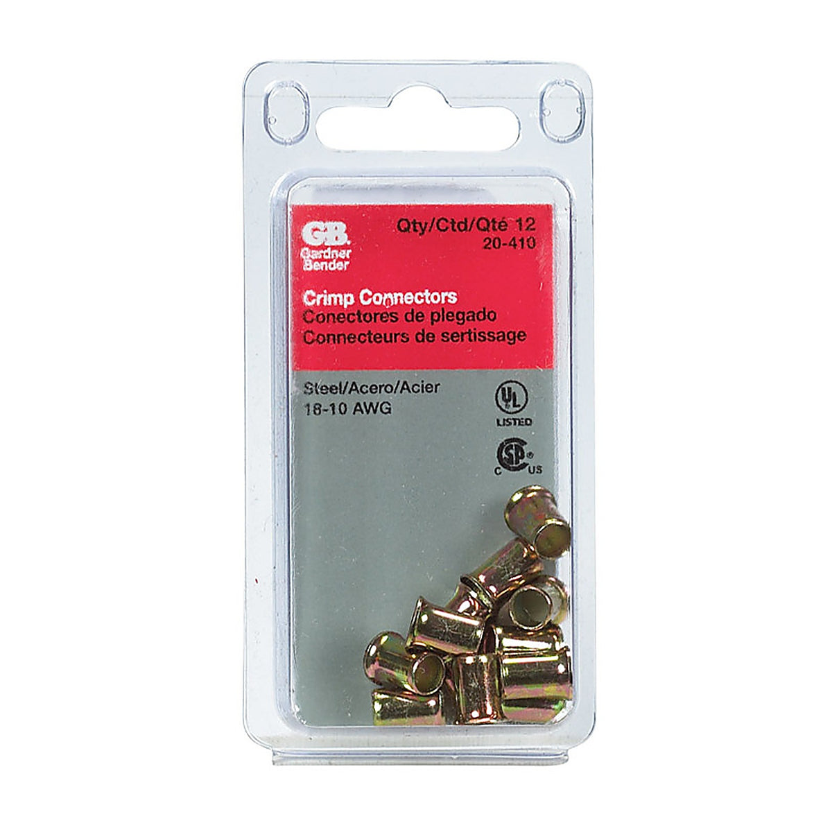 Gardner Bender 20-410 18-10 Ga. Insulated Wire Crimp Connectors Gold 12/Pack