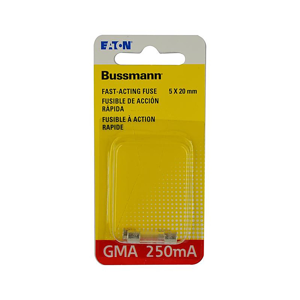 Bussmann BP/GMA250MA 0.25 amps Fast Acting Glass Fuse 2/Pack