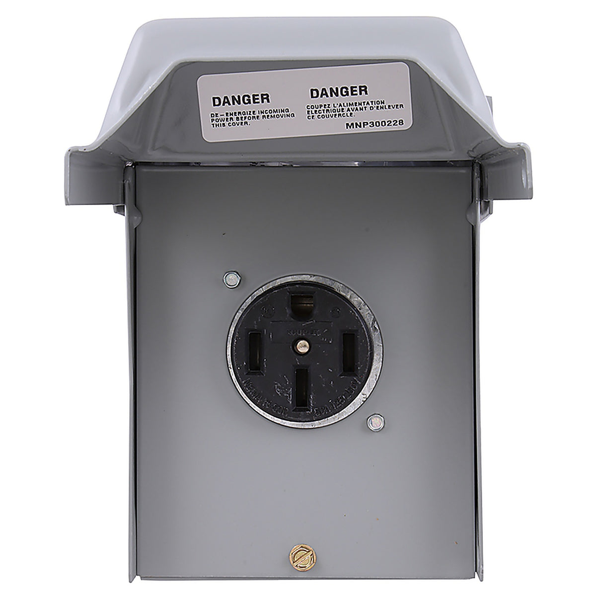 GE U054P 50 amps 240 volt Single Silver RV Power Outlet 1/Pack