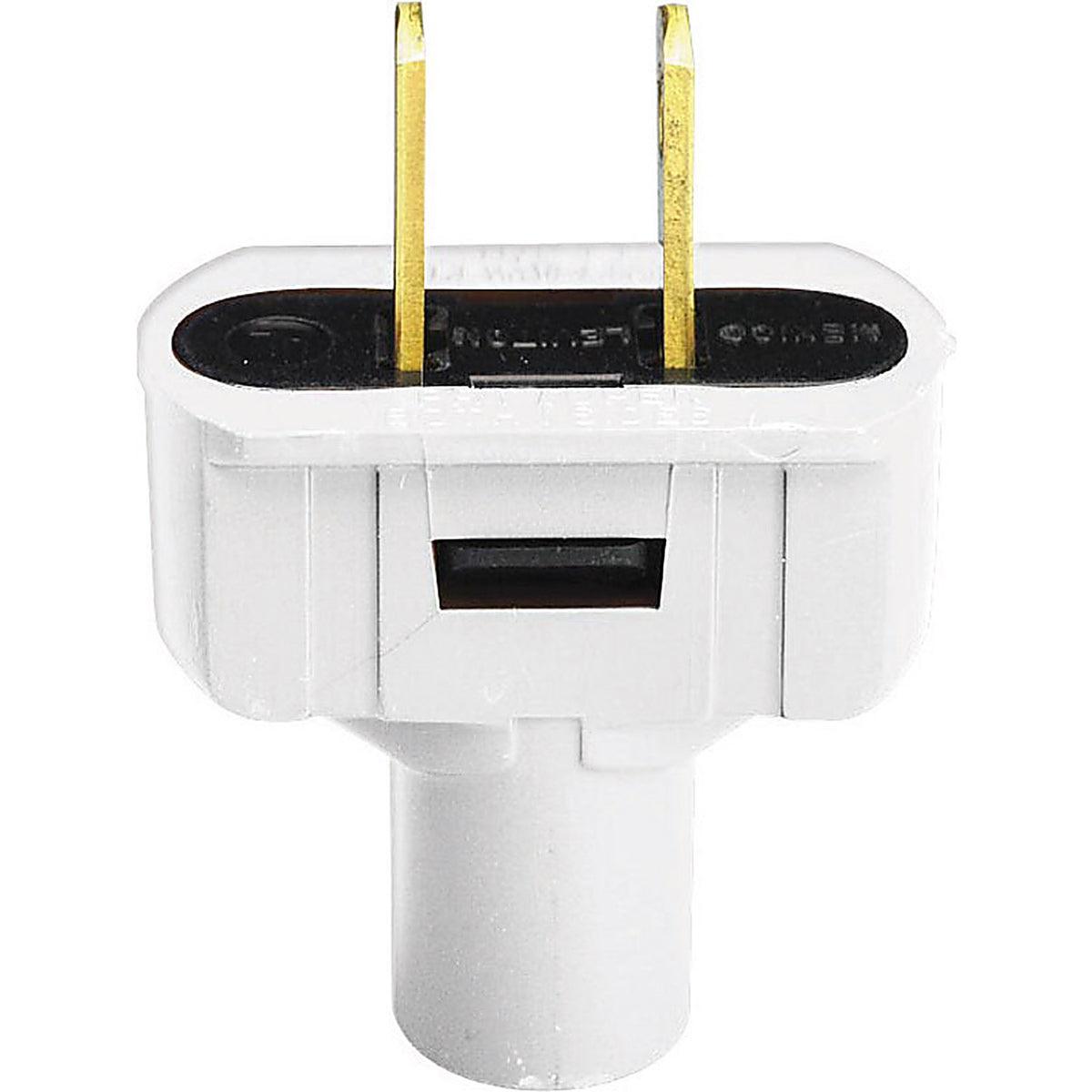 Leviton 48643-00W Residential Vinyl Straight Blade Plug 1-15P 18-14 AWG 2 Pole 2 Wire