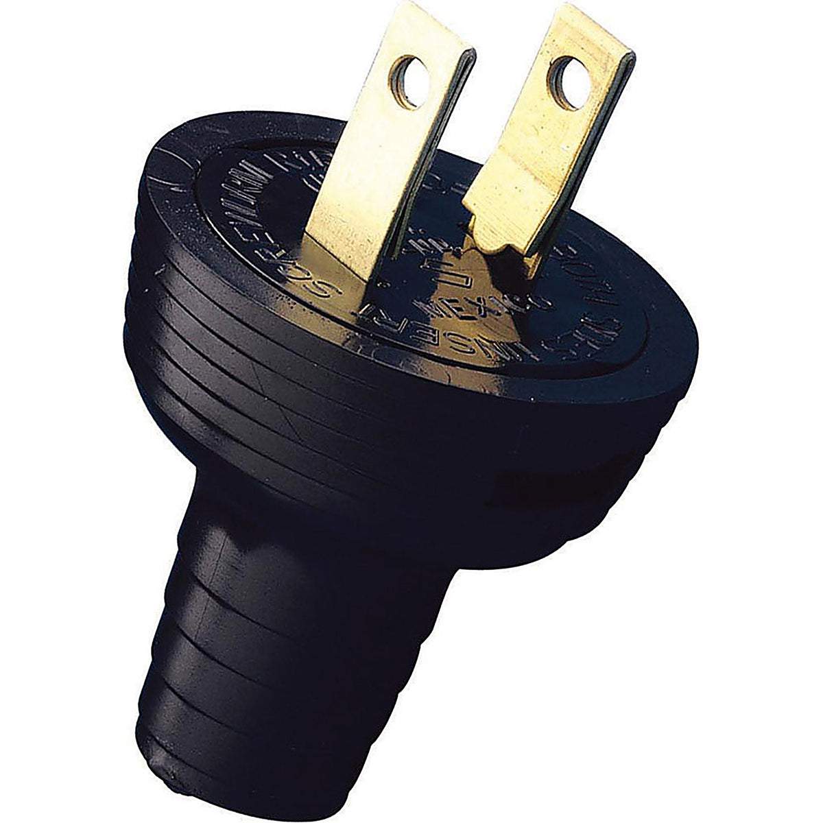 Leviton 010-48642-02E Residential Vinyl Straight Blade Plug 1-15P 18-14 AWG 2 Pole 2 Wire Carded