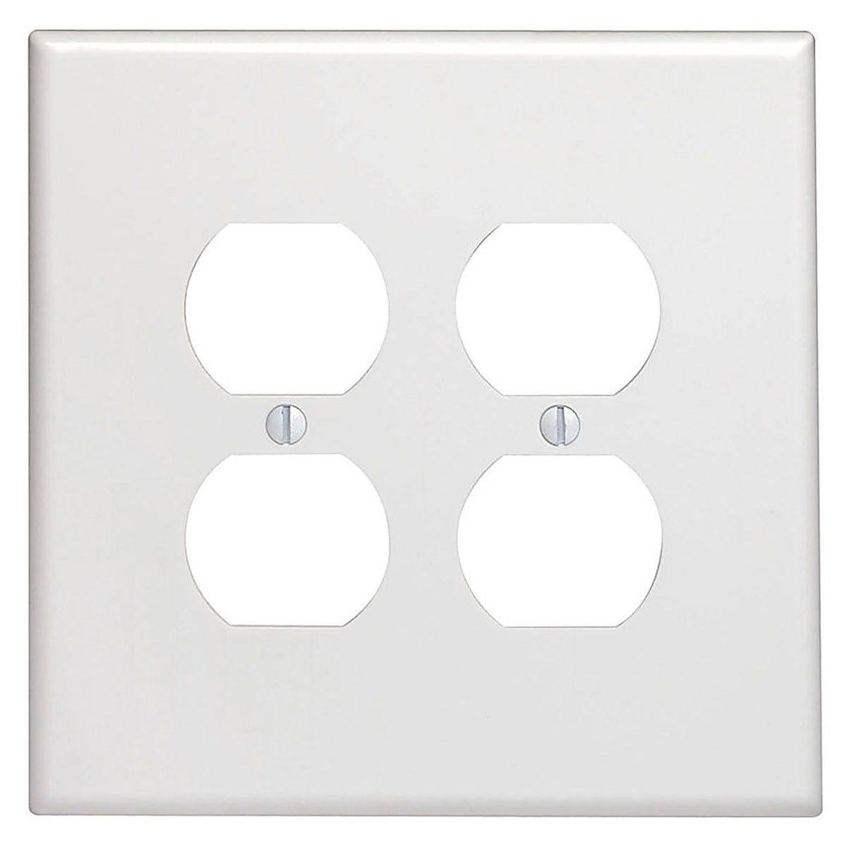 Leviton 88116-000 White 2 gang Thermoset Plastic Duplex Outlet Wall Plate 1/Pack