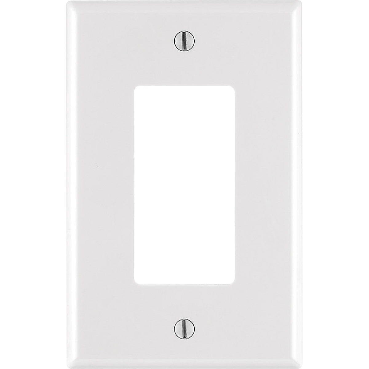 Leviton 0PJ26-00W Decora White 1 gang Nylon GFCI/Rocker Wall Plate 1/Pack